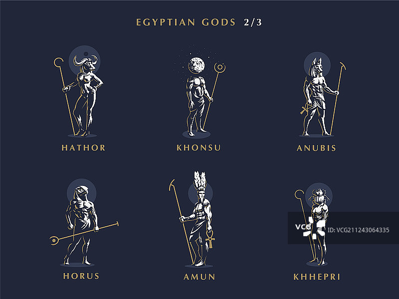埃及神祇徽章图片素材