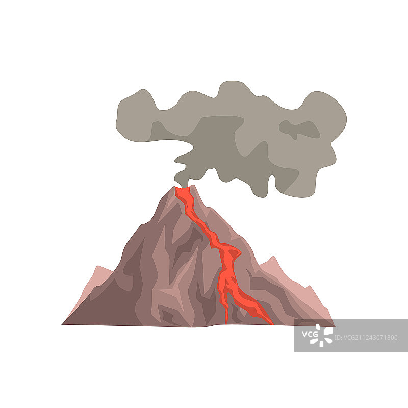 火山爆发，岩浆滚滚图片素材