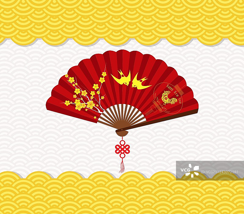 带有鲜花的中国新年背景图片素材