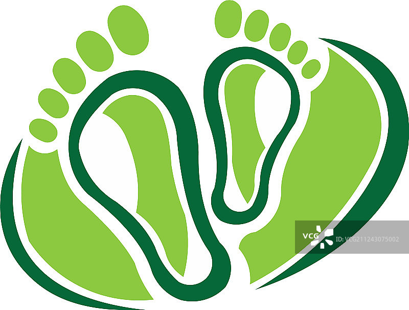 左右脚掌轮廓图片素材