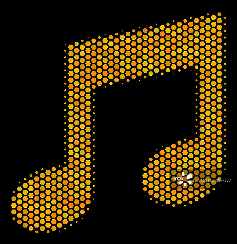 六边形半色调音乐图标图片素材