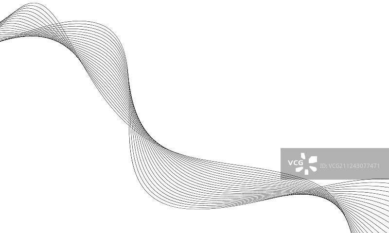 用于数字设计的抽象波浪元件图片素材