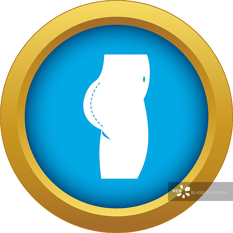 塑料丰臀手术蓝色图标图片素材