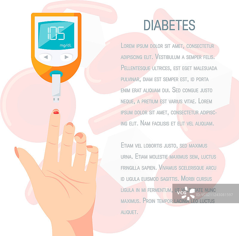 扁平风格糖尿病概念设计图片素材