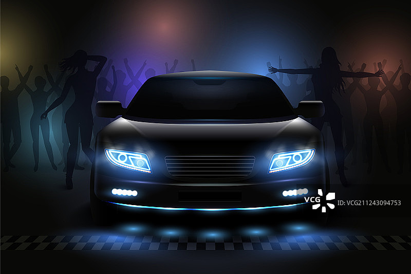 车展灯光合成图图片素材