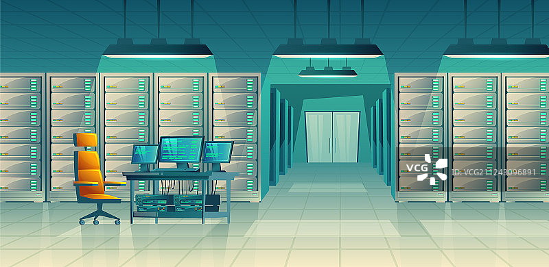 服务器中心控制室数据存储图片素材