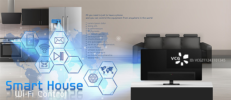 智能住宅概念背景图片素材