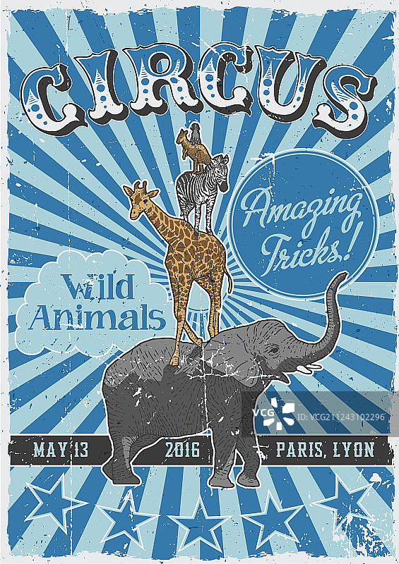 复古马戏团海报图片素材