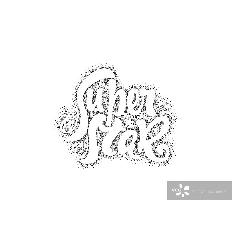 点彩画法星星书法图案图片素材