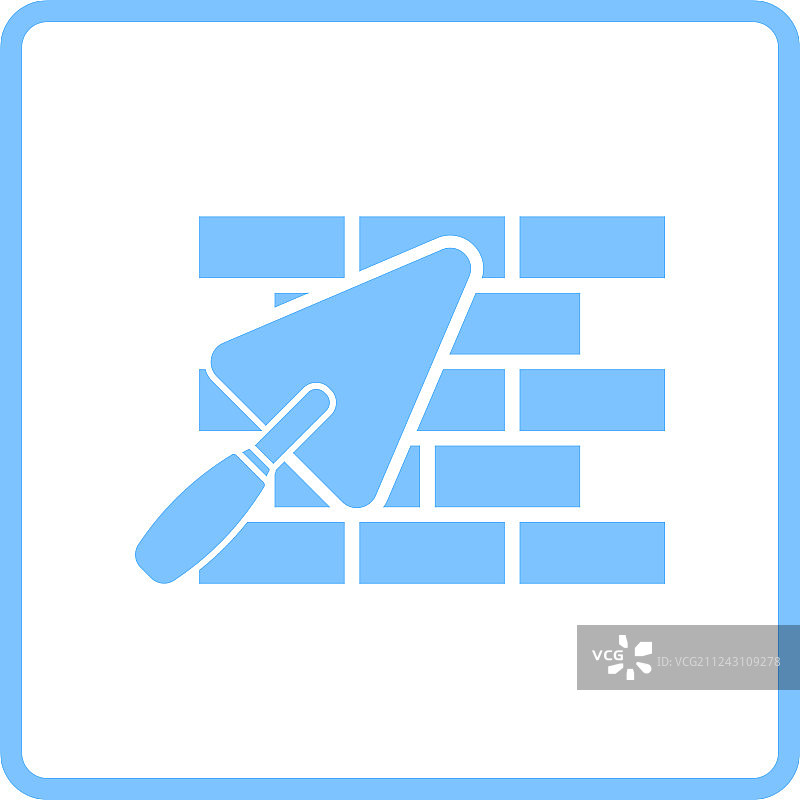 带有抹刀的砖墙图标图片素材