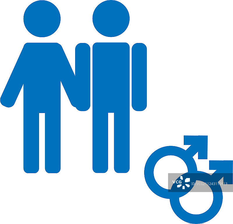 男性符号蓝色图标图片素材