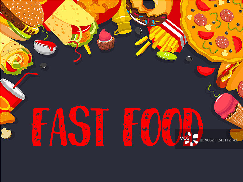 快餐小吃海报图片素材