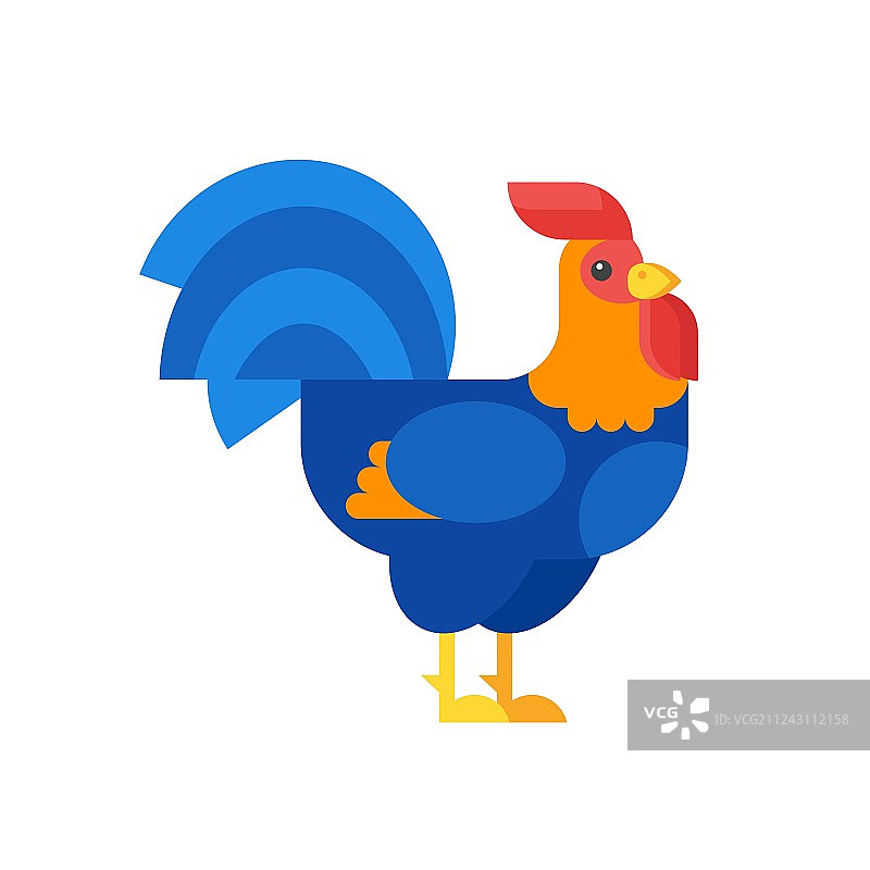 扁平风格公鸡图片素材