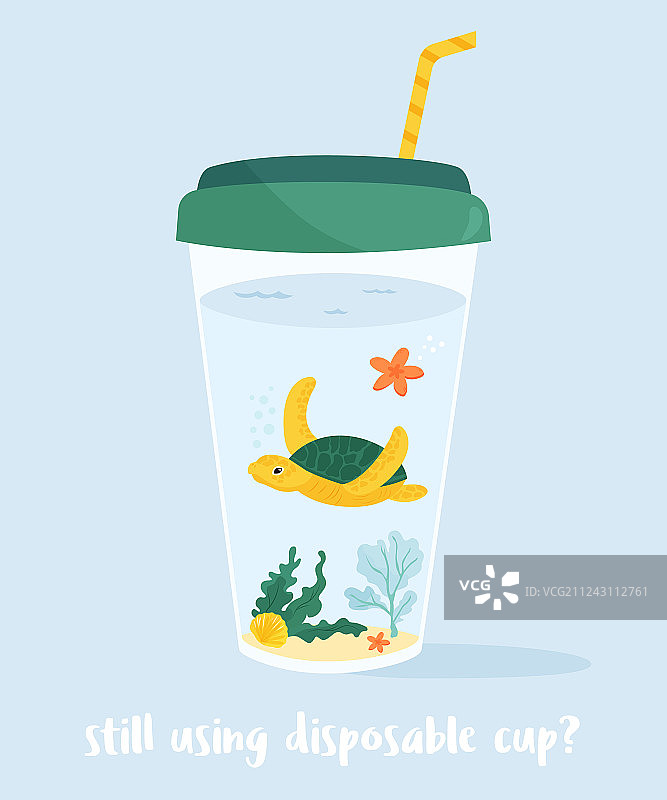 海洋龟生态概念海报图片素材