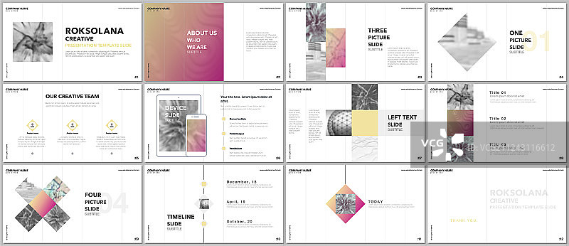 最小演示文稿设计作品集图片素材