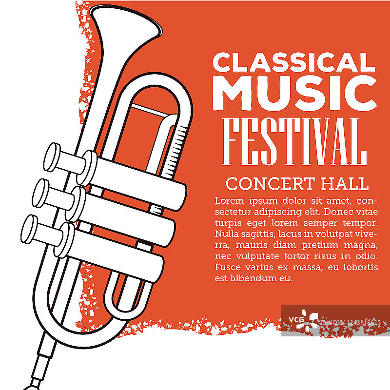 古典音乐节宣传单图片素材