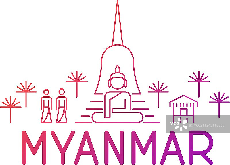 缅甸旅游标识图片素材