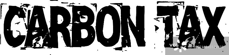 白色背景上的碳税印章图片素材