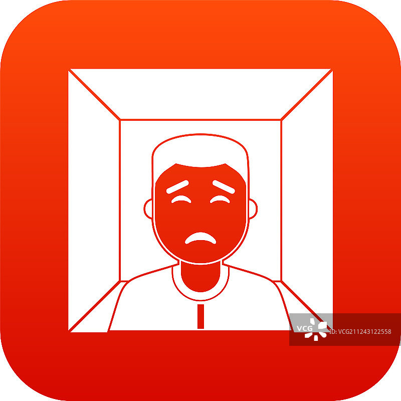 男人图标，数字红色图片素材