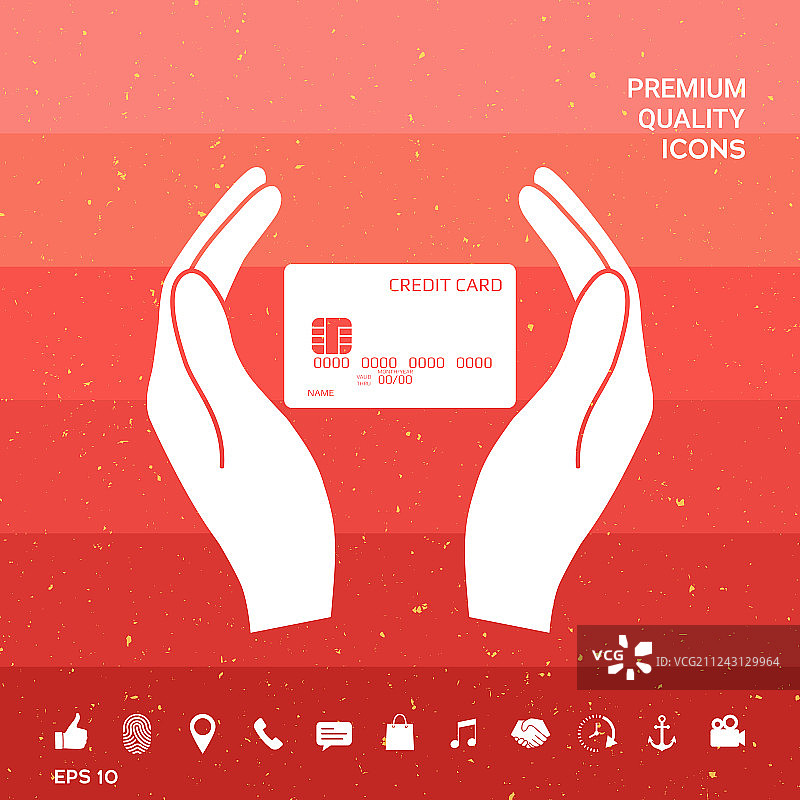 手持信用卡图片素材