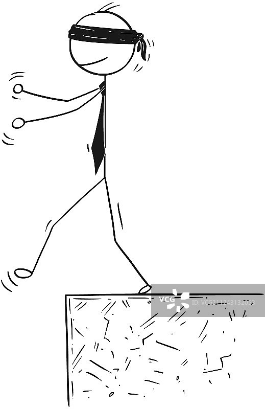 商人跌落的概念卡通图片素材