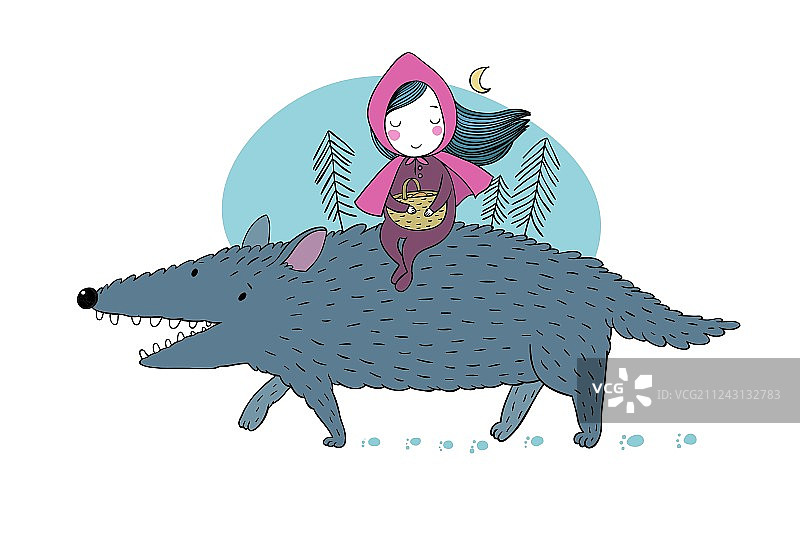 小红帽童话故事图片素材