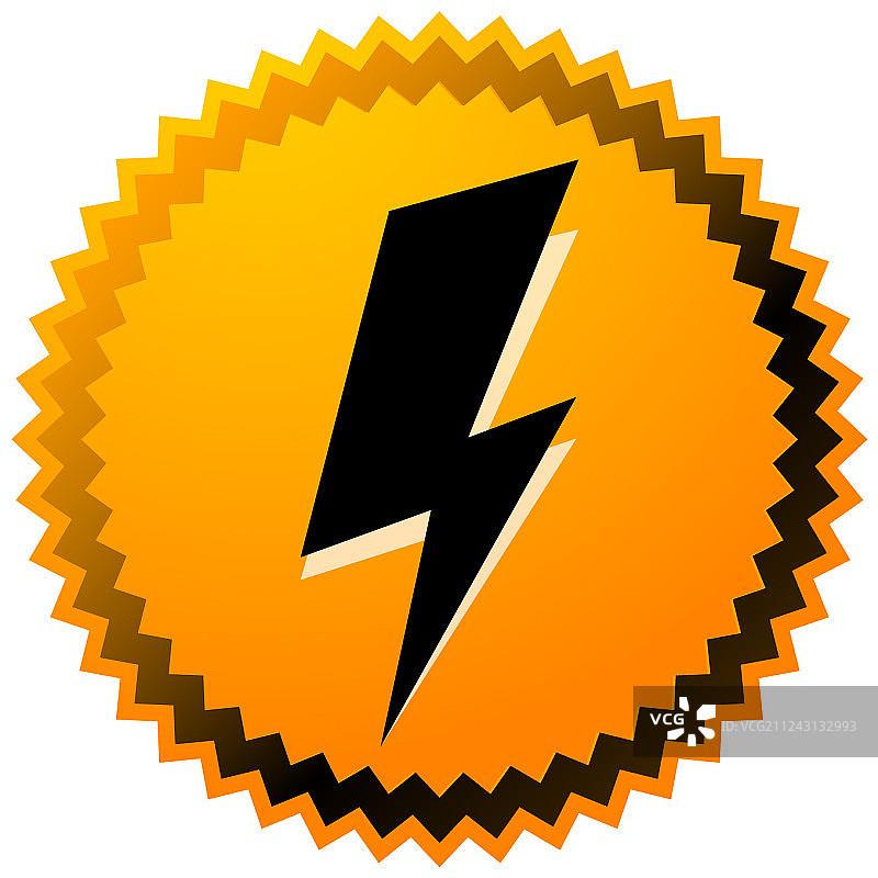 闪光闪电符号图标图片素材