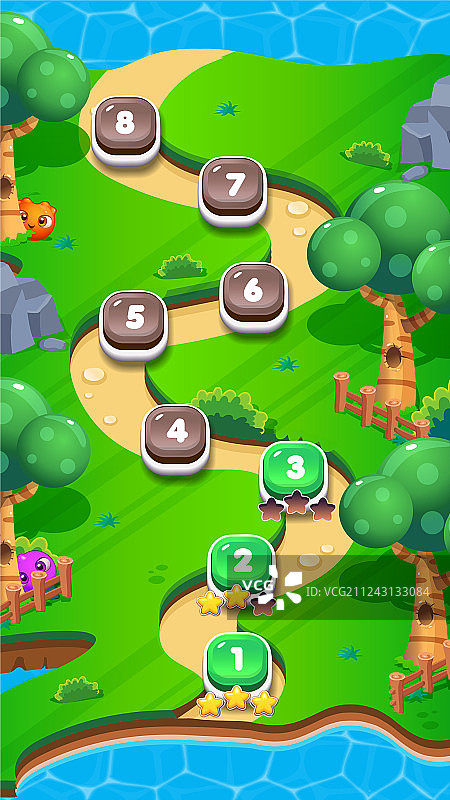 手机游戏关卡世界地图素材图片素材