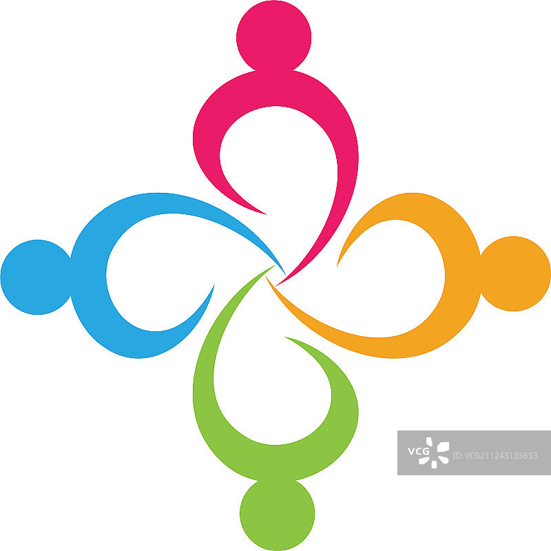 社区团队合作标志图片素材