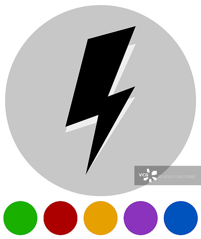 闪光闪电符号图标图片素材