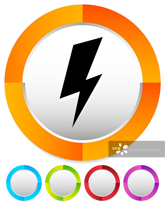 闪光闪电符号图标图片素材