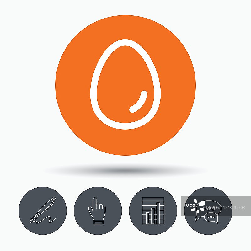 鸡蛋图标早餐食品标志图片素材