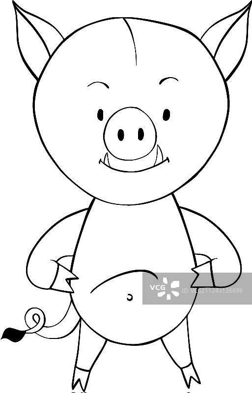 卡通野猪图标图片素材