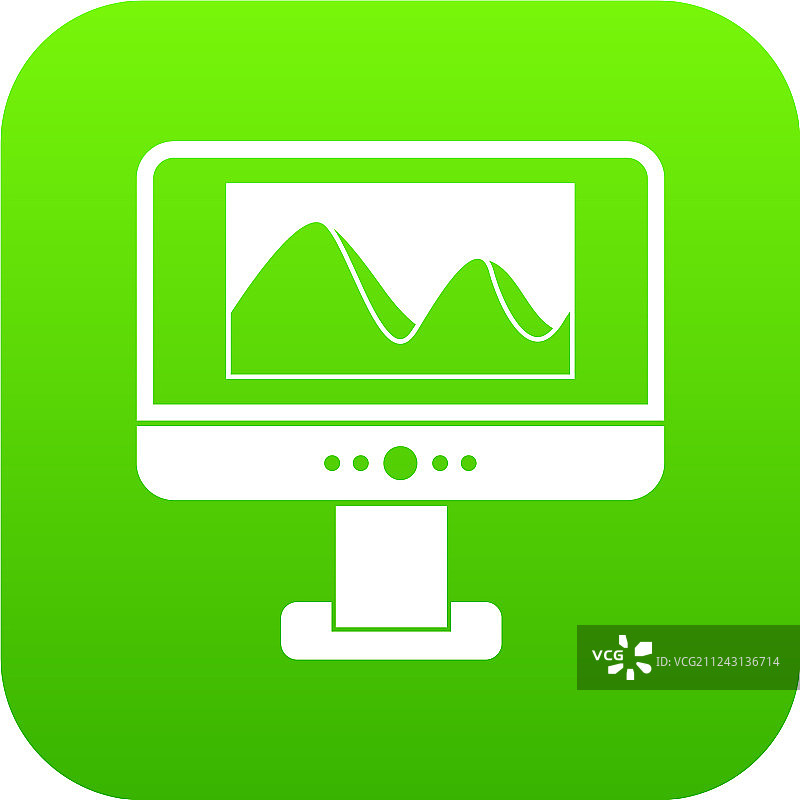 带有屏幕照片的电脑显示器图标图片素材