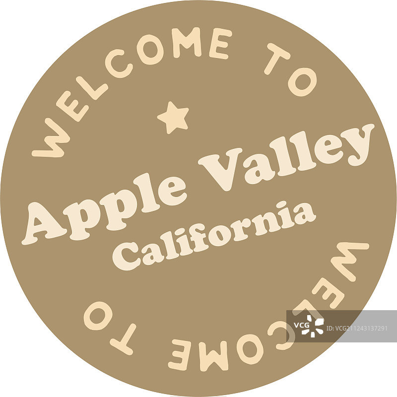欢迎来到加利福尼亚州苹果谷图片素材