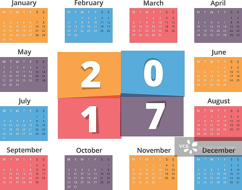 2017年日历图片素材