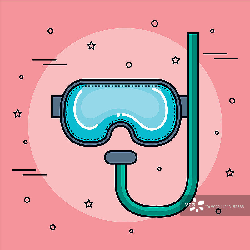 彩色呼吸管设计图片素材