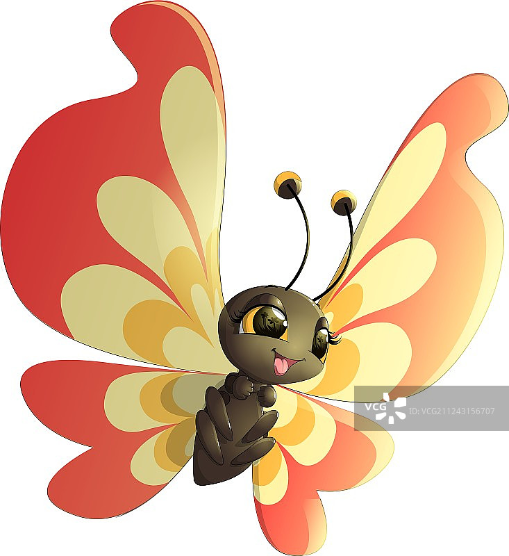 彩虹蝴蝶背景设计图片素材