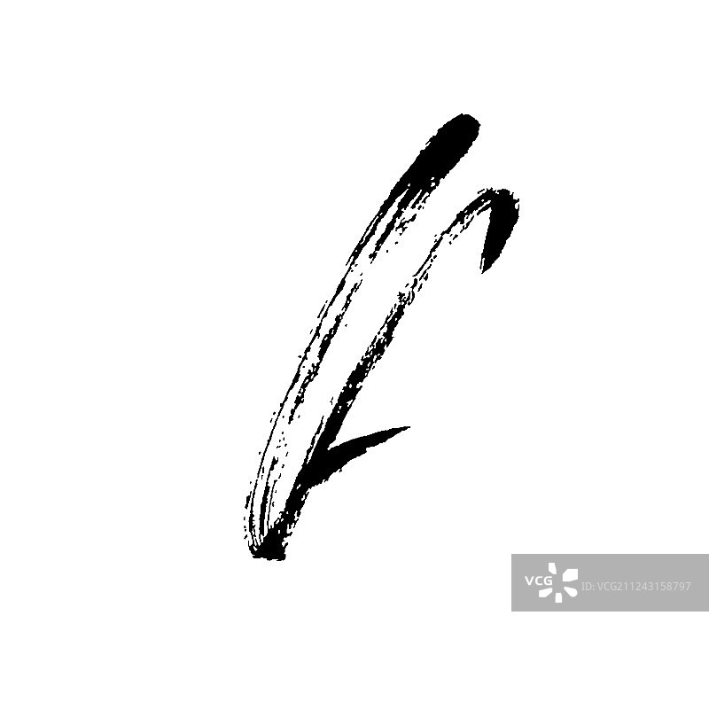 字母F干笔手写粗笔画图片素材