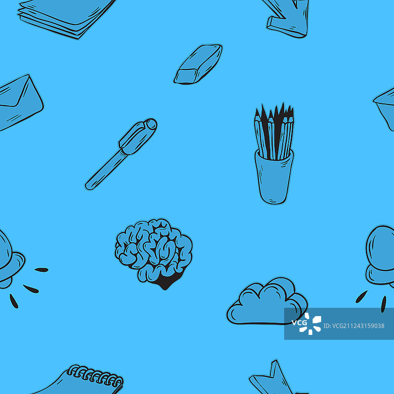 创意机构办公室无缝图案设计图片素材