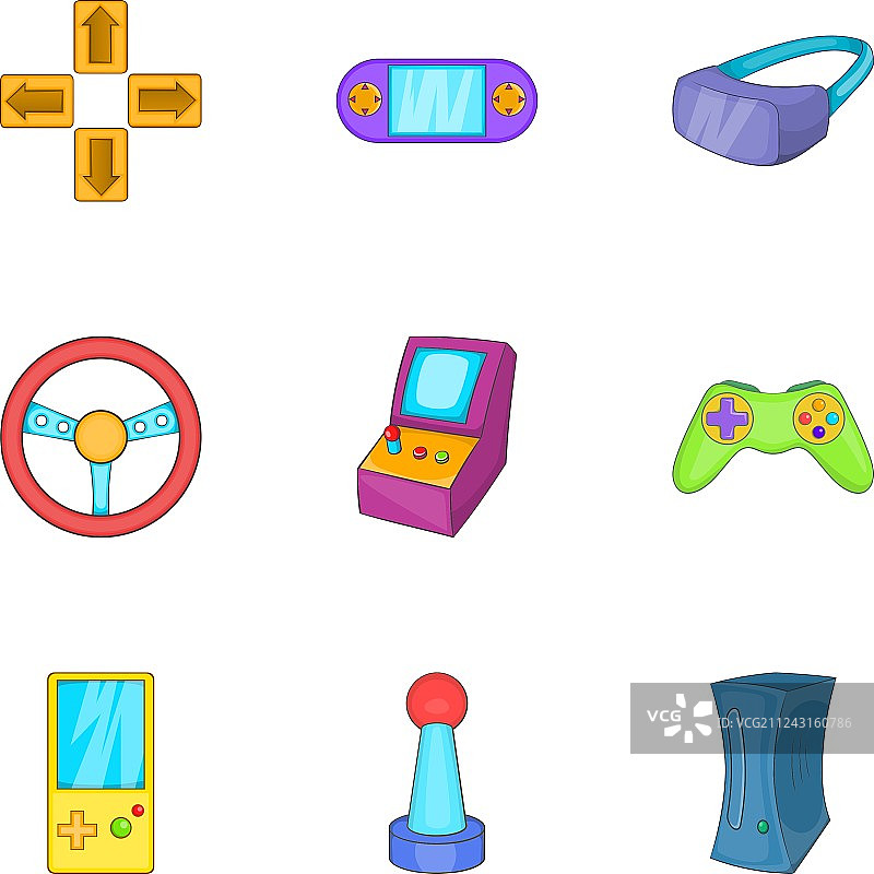 卡通风格游戏图标图片素材