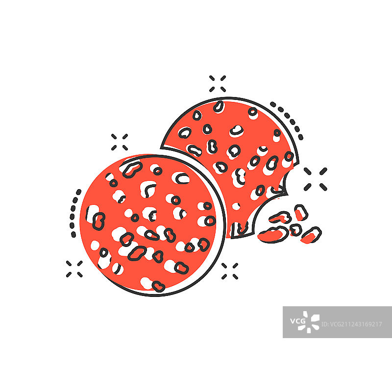 漫画风格的饼干图标图片素材