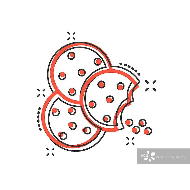 漫画风格的饼干图标图片素材