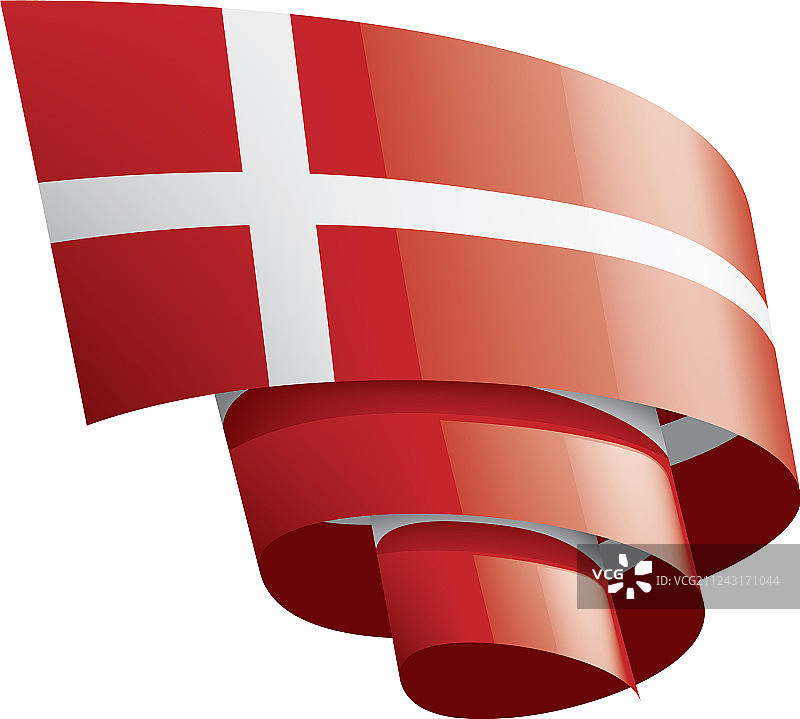 丹麦国旗上有白色图片素材