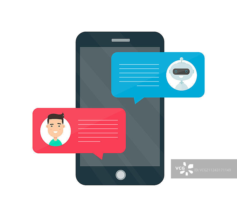 男子用手机聊天图片素材