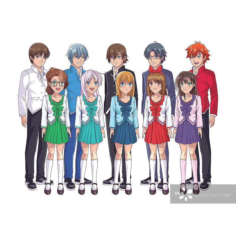 年轻学生看漫画图片素材