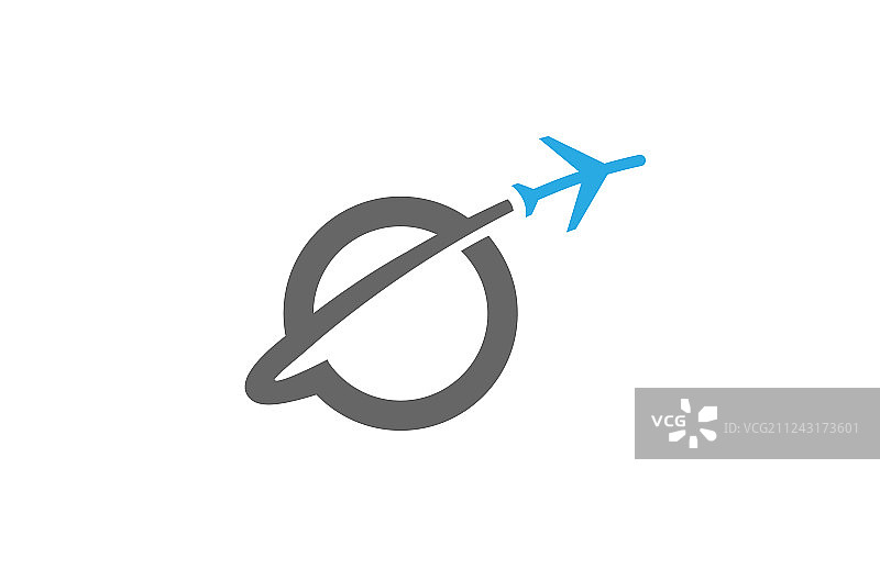 圆形星球飞机创意航空图片素材