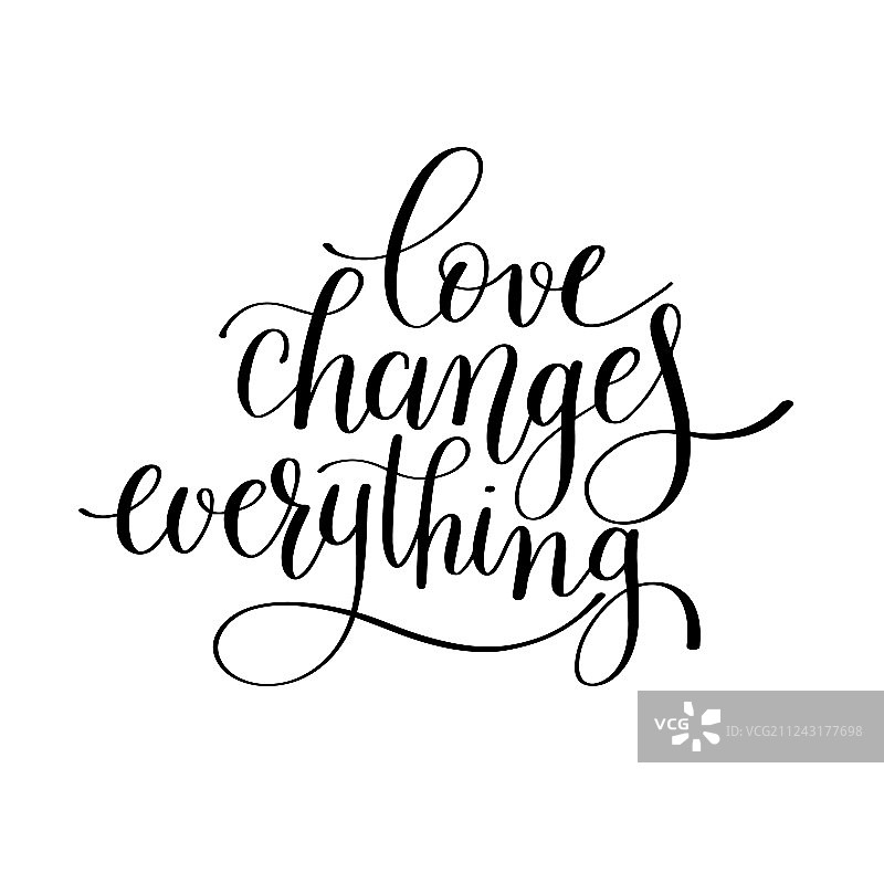 爱改变一切手写字图片素材