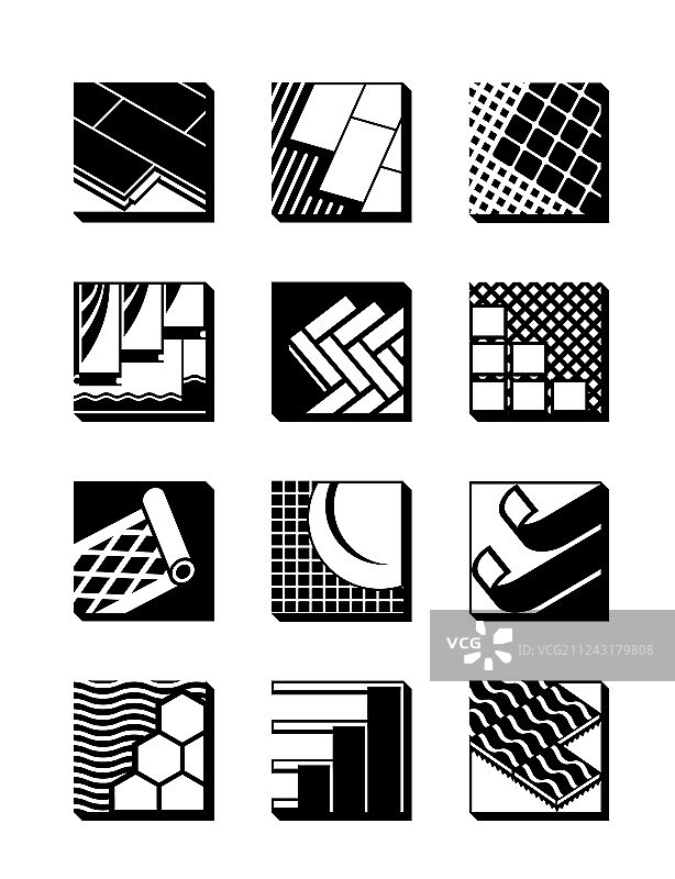 装饰地板图标合集图片素材