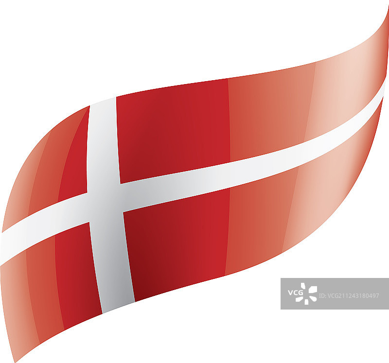 丹麦国旗上有白色图片素材